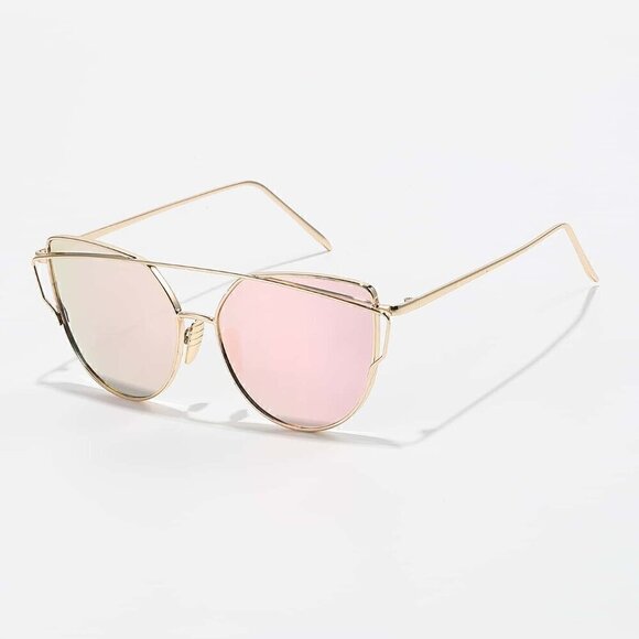 Elegant Women's Trendy Cat Eye Fashion Glasses Metal - Picture 3 of 4